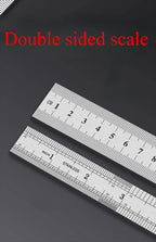 Stainless Steel Metal Straight Ruler Precision Double Sided Precision Measuring Tool Scale Metric Ruler Accessories 15-40cm