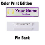 Custom Name Badge Engraved Personalized Name Plate Stainless Steel Custom Name Tag with Magnetic Pin Back Pin Clip