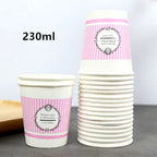 100pcs/pack 6/7oz Disposable Paper Cup Office Coffe Cup Water Drinking Cup Hot Drinking Party Supplies