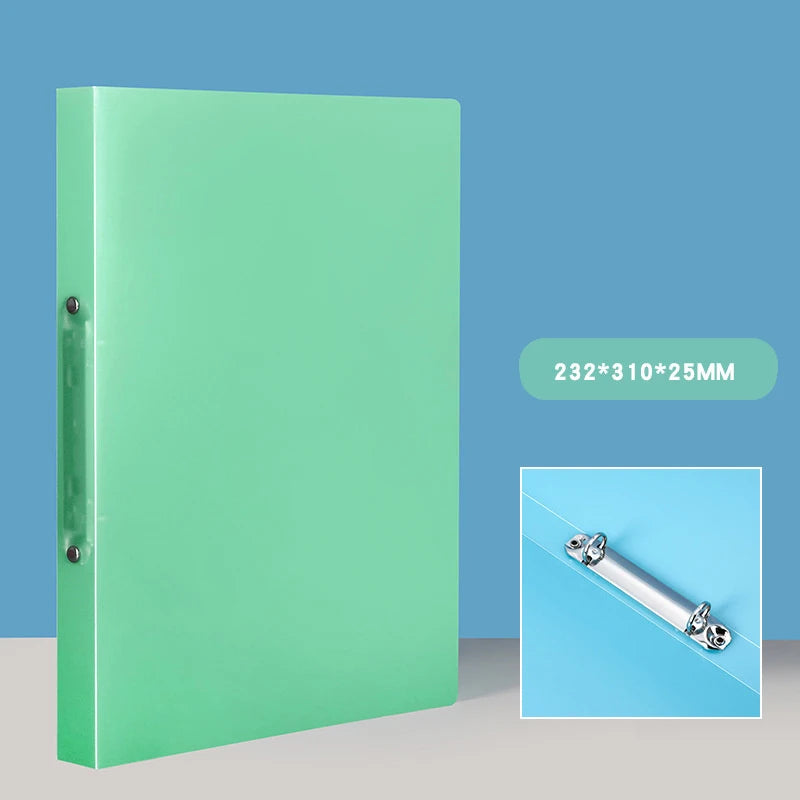1PCS A4 Perforated Folder Candy-Colored Transparent O-shaped 2-hole, 3-hole, 4-hole Waterproof File Folder Binder