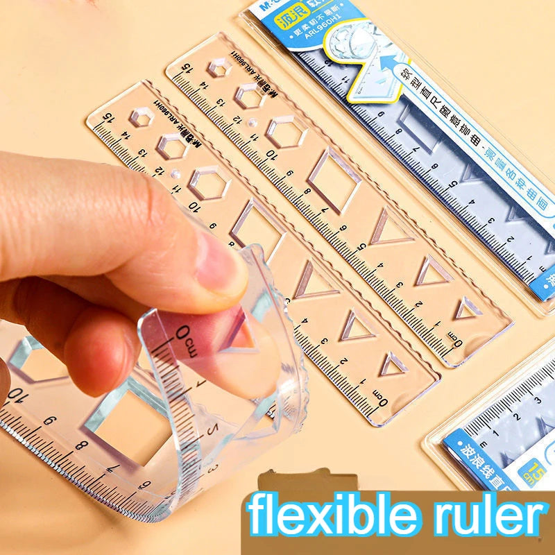 30pcs Clear Soft Ruler 15cm Flexible Transparent Ruler for School Kids School Thing Study Supplies Student Ruler 20cm Stationery