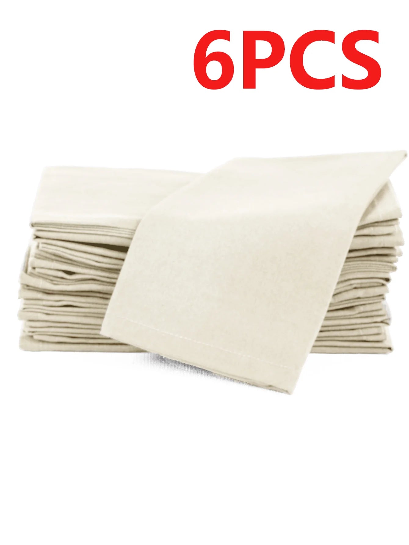 6/12PCS 40x40cm Cotton Linen Cloth Napkins Thickened Durable Placemat Reusable for Kitchen Dining Wedding Decoration