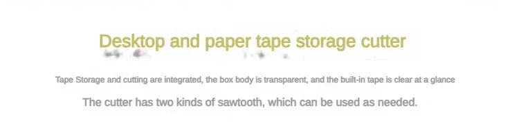 Stackable Tape Dispenser Transparent Design Tape Holder Creative Washi Tape Cutter Stationery School Supplies Office Supplies