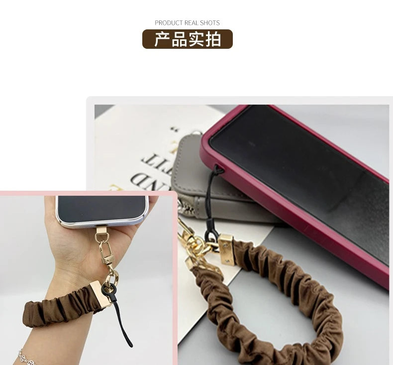 Mobile Phone Lanyard Cloth Anti-lost Mobile Phone Chain Women's Phone Lanyard High-grade Wrist Bracelet for Women Decoration