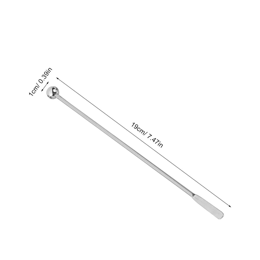 5Pcs 19Cm Food Grade Stainless Steel Swizzle Sticks Stirrers for Coffee Cocktail Drinks Milk Tea Bar Restaurant Hotel