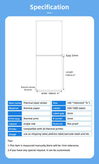 Fulet Hot Selling 4X6 10x15cm 100x150mm 500 Labels Fanfold Thermal Shipping Label compatible with most of thermal printers