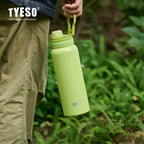 TYESO Stainless Steel Thermal Water Bottle Portable Tumbler Sport Vacuum Flask Keeps Cold and Heat Thermal Mug Car Insulated Cup