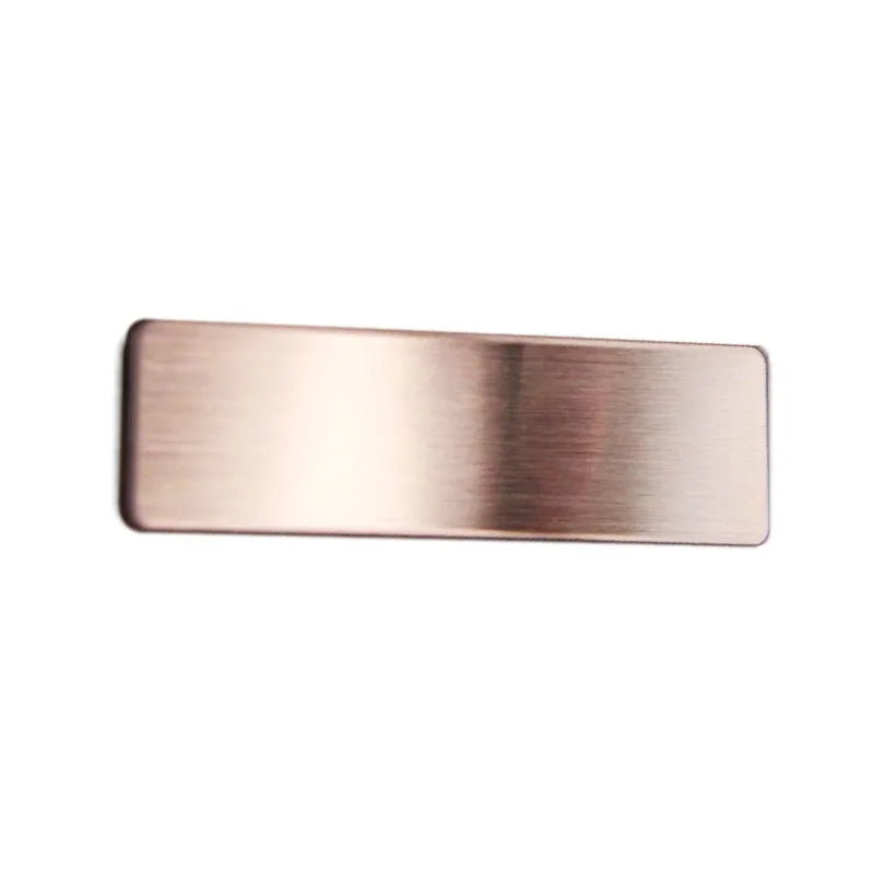 20pcs Laser Engraving Name Badge Holder Round Corner Stainless Steel Badge Blank Material 70x20mm