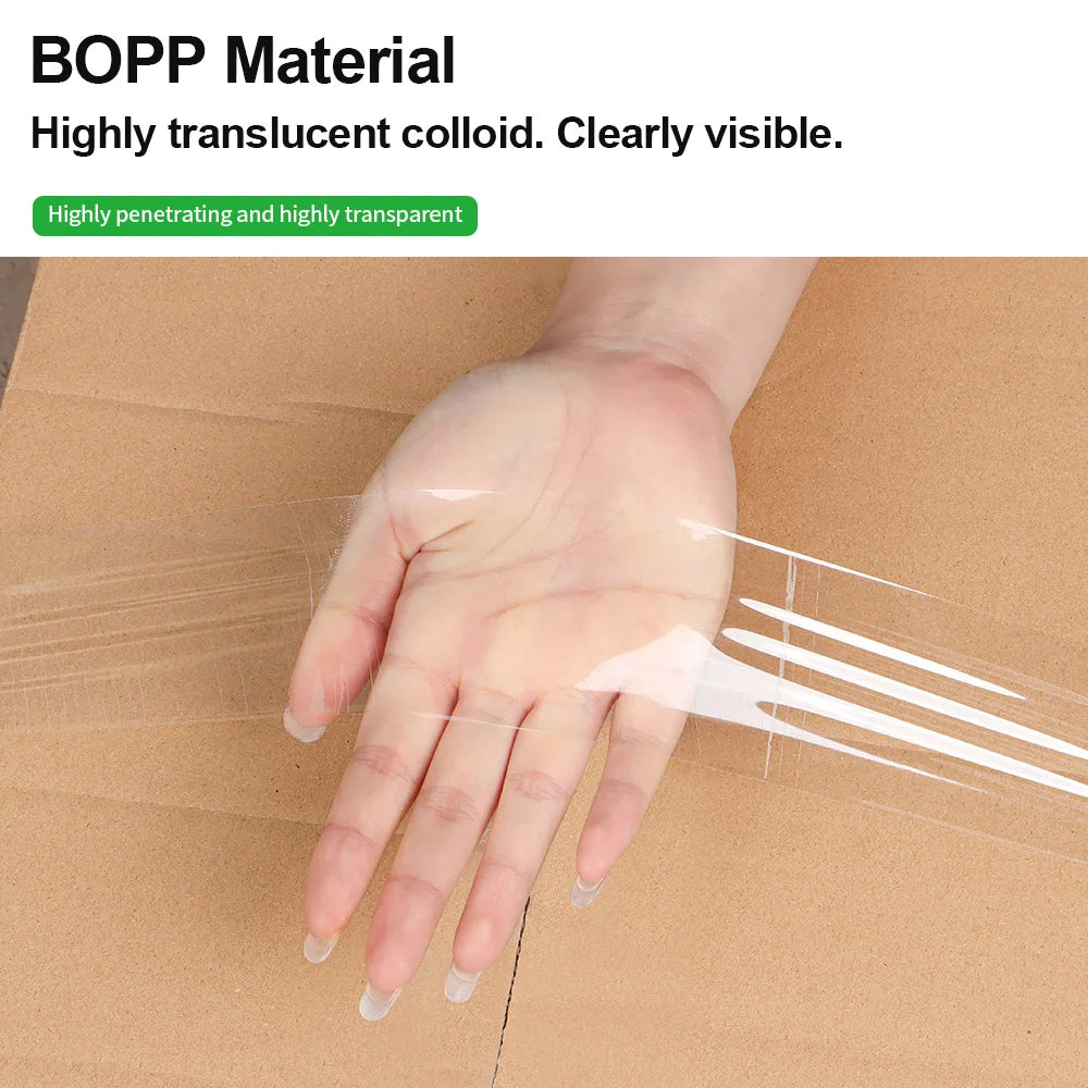 Single-Sided Bopp Transparent Packaging Tape With High Viscosity For Sealing Heavy-Duty Cartons And Fixing Items For Bundling