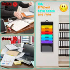 6-pocket hanging folder Multi-color hanging file organizer Multi-layer classification test paper organization folder