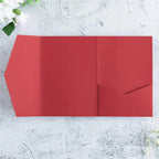 5pcs 18x13cm Pink Envelopes for Wedding Invitation Birthday Anniversary Thick Tri-Fold Envelope Greeting Card Pocket Envelope