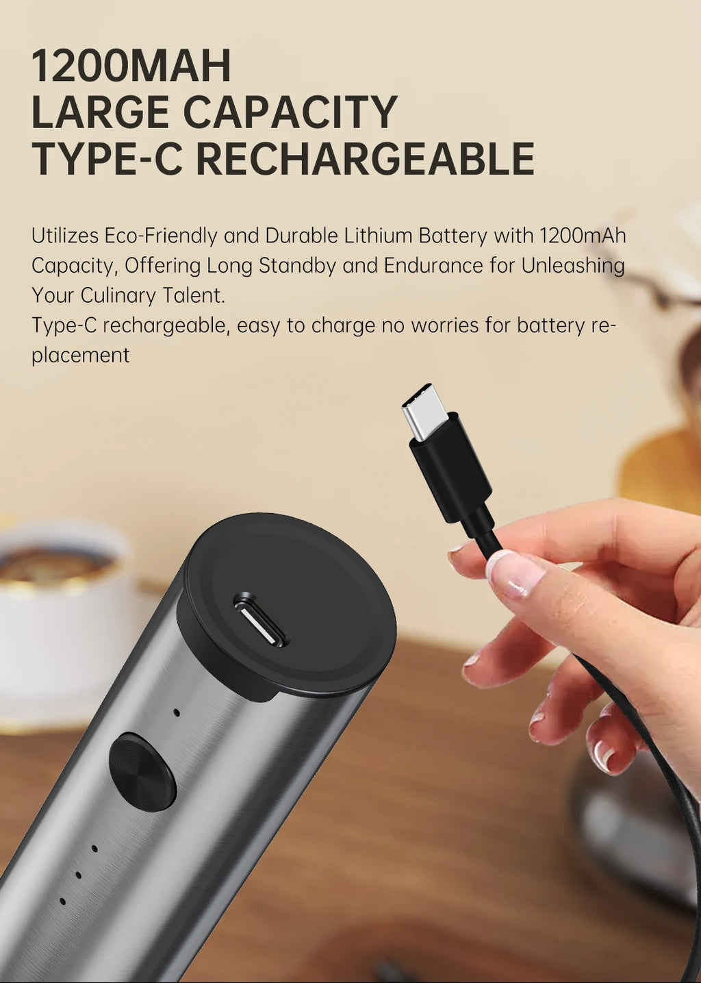 Wireless Electric Mini Milk Frother Coffee Whisk Portable Egg Beater Blender Kitchen Cooking Stirrer handheld wireless whipper