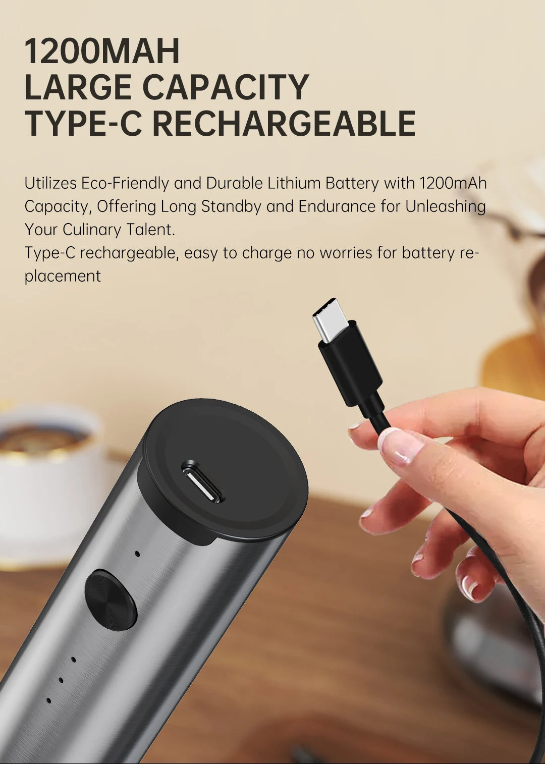 Wireless Electric Mini Milk Frother Coffee Whisk Portable Egg Beater Blender Kitchen Cooking Stirrer handheld wireless whipper