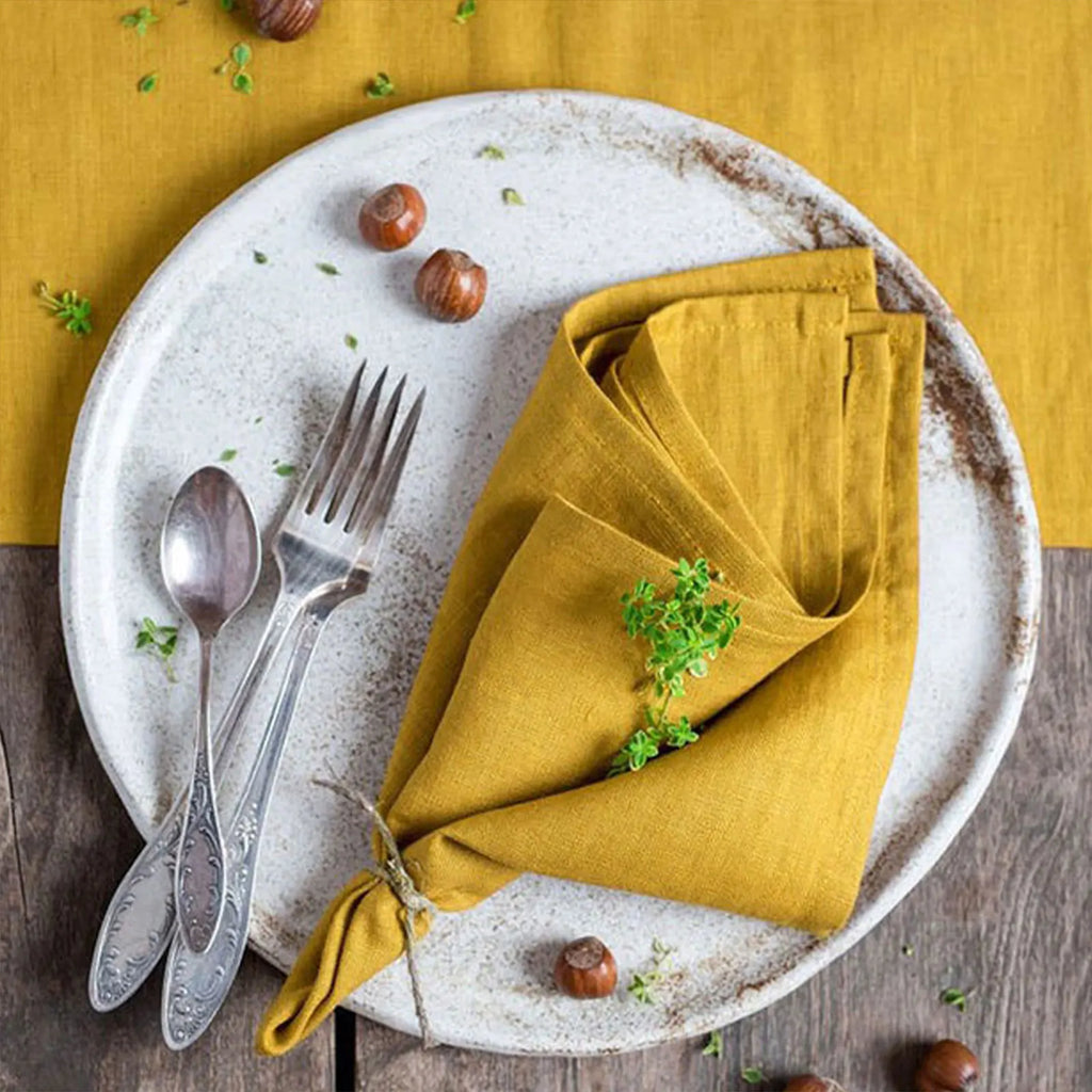 6/12PCS 40x40cm Cotton Linen Cloth Napkins Thickened Durable Placemat Reusable for Kitchen Dining Wedding Decoration