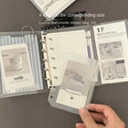 M5 A7 A6 Diagonal PP Three Fold PP Loose Leaf notebook Cover Mini Portable Sticker Small Card Photo Storage Ledger