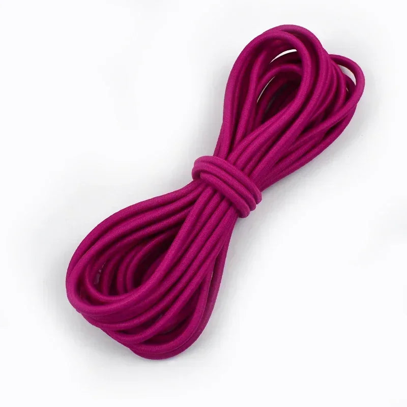 5/10/20/50M 4mm Multicolor Elastic Band Round Hair Bungee Rope Hat Drawstring Rubber Bands Clothes Spring String Cord Sewing Bia
