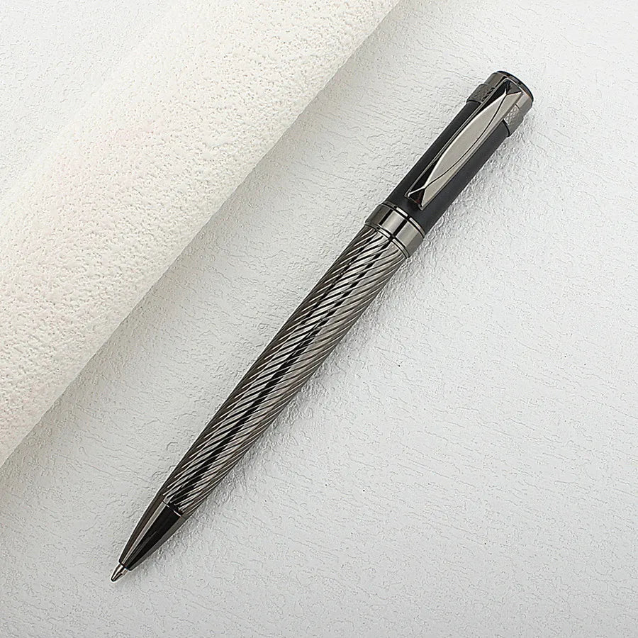Luxury Metal Rollerball Pen 0.7mm Blue Ink Steel Gold Business Signature Pens for School Office Writing Supplies Stationery