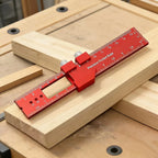 Aluminum Alloy Woodworking Pocket Ruler with Slider, Square T-shaped Ruler, T-shaped Track Reference Instrument