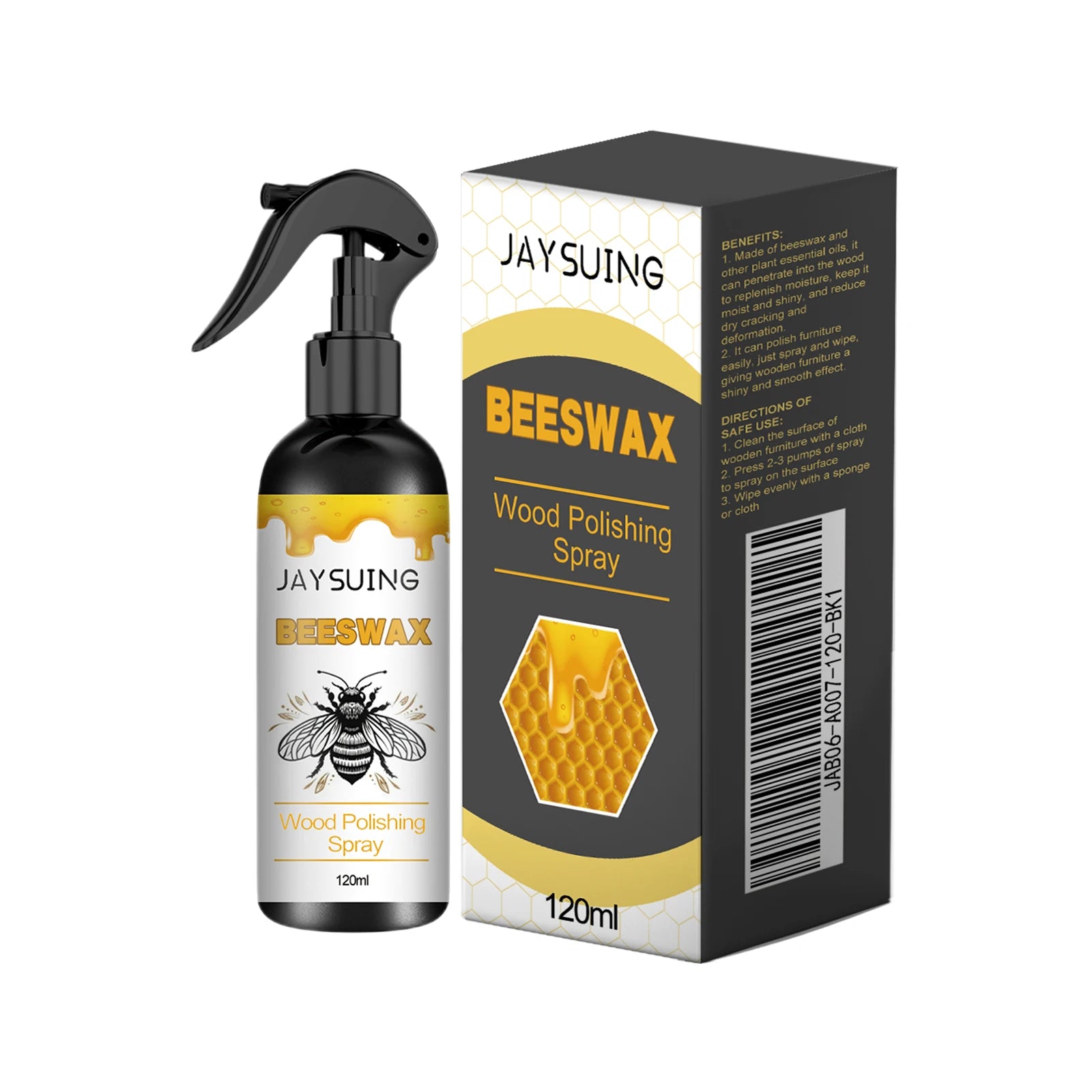 Beeswax Wood Polishing Spray Furniture Scratch Repair Floor Seasoning Wax   Restores Shine Waterproof Removes Wax Dirt Eco-Frien