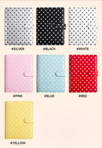 New A5 PU Leather Binder Cover with Magnetic Buckle Closure, 6 Ring Personal Notebook for Organizing Planner, Photo Card Sleeves