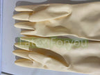 Free Shipping 100% Natural Latex Unisex Classic Flash Red Short Latex Gloves Slim Finger Hand Finger Gloves Seamless