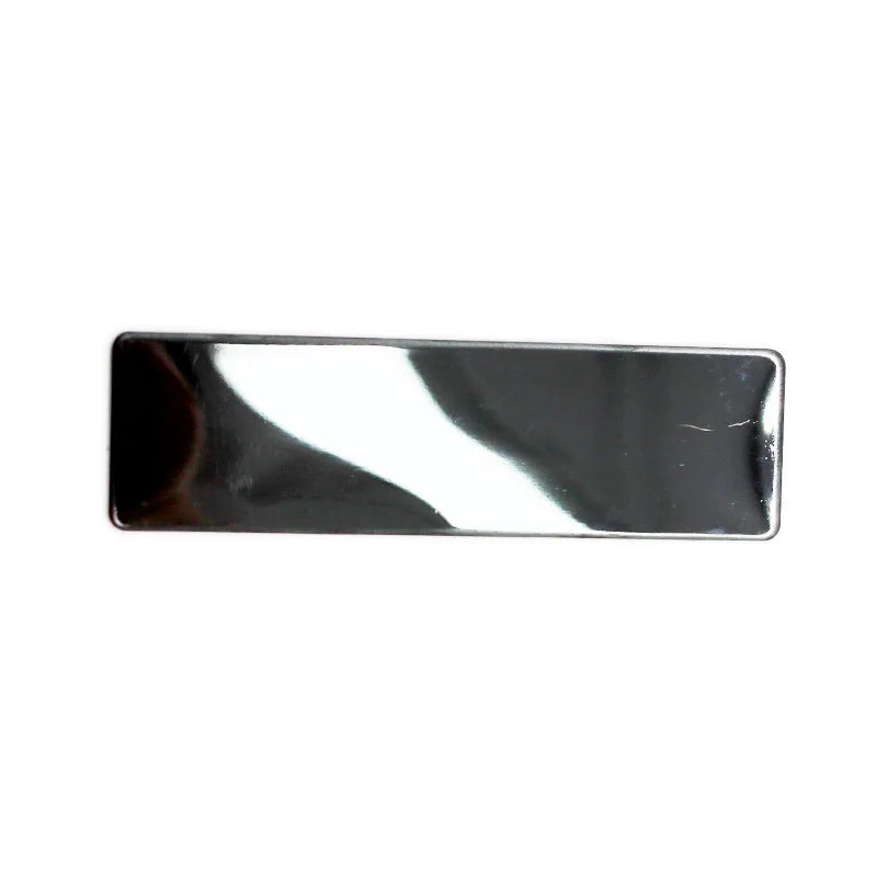 20pcs Laser Engraving Name Badge Holder Round Corner Stainless Steel Badge Blank Material 70x20mm