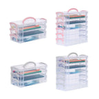 3/6-layer Paintbrush Box Watercolor Detachable Pen Storage Box Color Multi-function Stationery Organizer School Supplies