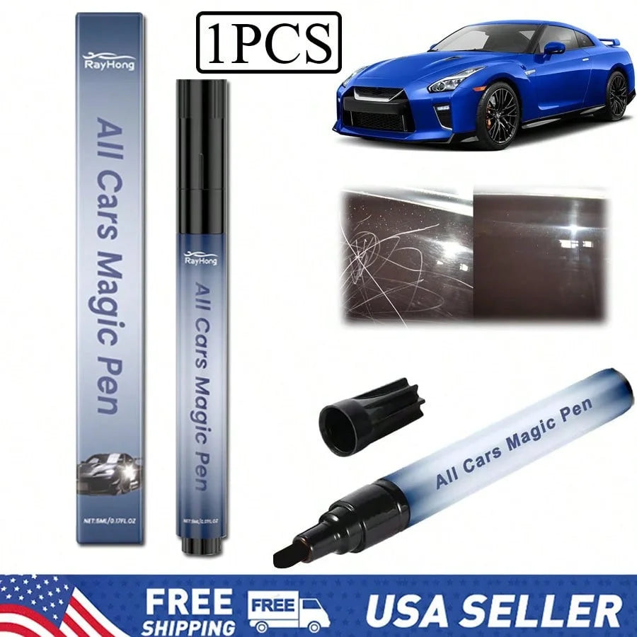 Car Scratch Repair Magic Pen, Universal Car Body Paint Scratch Remover, a Quick Car Scratch Repair and Maintenance Tool Suitable for Both Cars and Households.