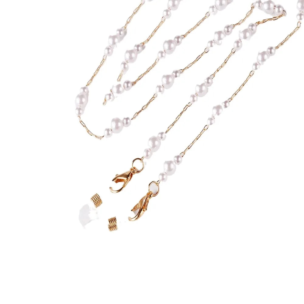 New Fashion Women Eyeglass Chain Hollow Star Pearl Beaded Sunglasses Reading Glasses Lanyard Eyewear Holder Neck Strap Rope