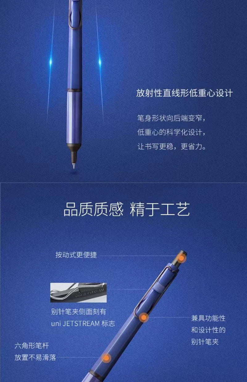 Uni SXN-1003 JETSTREAM EDGE Ballpoint Pens Ultra-fine Luxury Men's Pen, Small-word Annotations Fine Writing Japanese Stationery