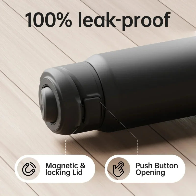 FEIJIAN 710/950ML Stainless Steel Sports Water Bottle with Magnetic Phone Holder Bouncing cover Insulation Cup Magnetic Thermos