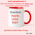 Personalized Photo Mug, Customize Family, Kids, Lovers, Logo, Text, Dog, Cat, Photos Mugs, Tea Milk Cup, Mother's Day Gift