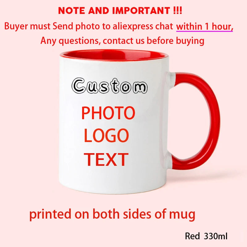 Personalized Photo Mug, Customize Family, Kids, Lovers, Logo, Text, Dog, Cat, Photos Mugs, Tea Milk Cup, Mother's Day Gift