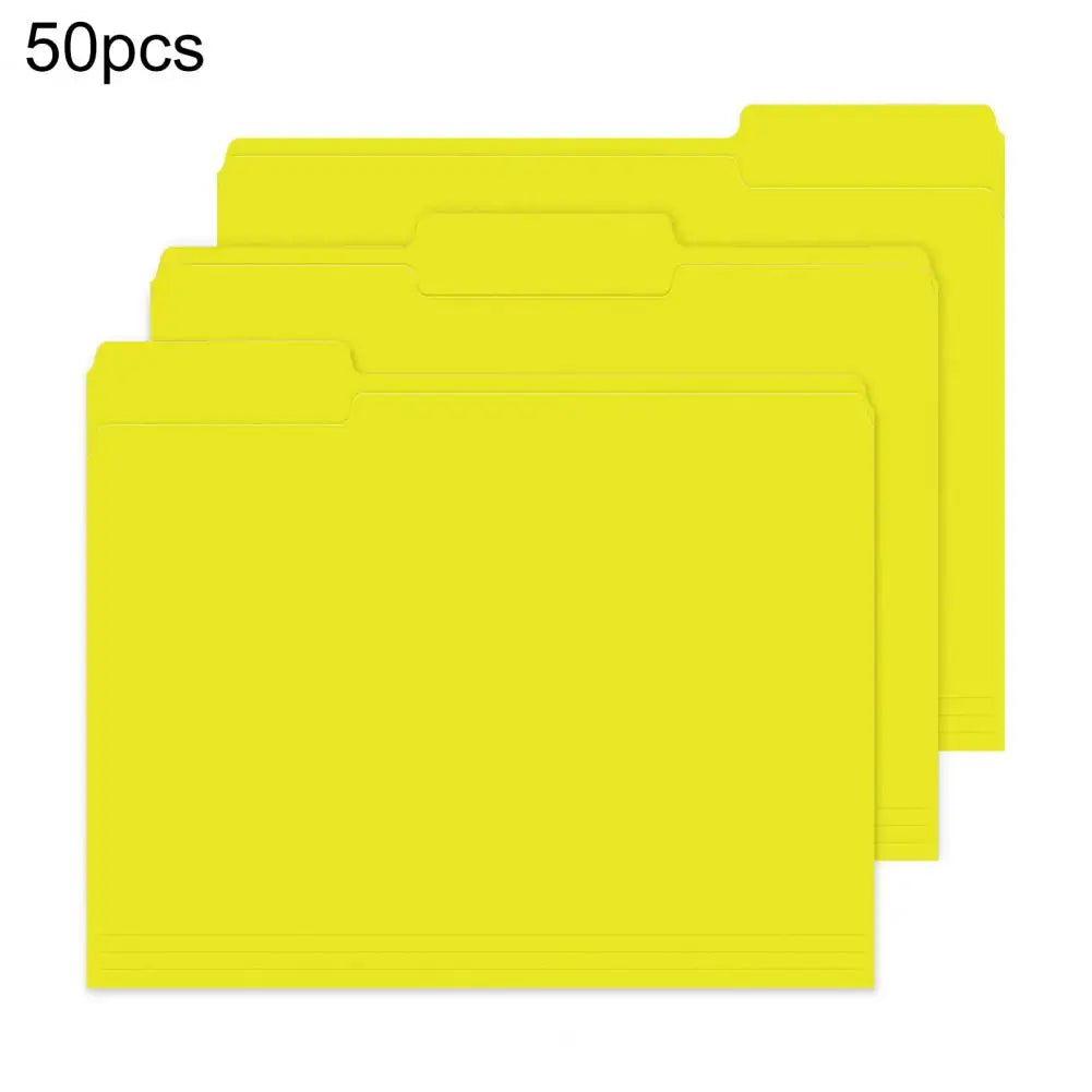 50Pcs Manila File Folders Standard Letter Size File Folders Business Document Organizers Home Office Organization School Supply