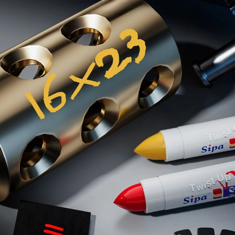 Solid Paint Marker Oil-based Ink Waterproof High Temperature Resistant for Writing Marks on Metal Wood Plastic Glass Stone