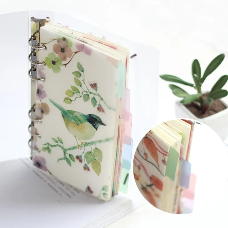 Journal GO 5pcs  PVC Index Divider Only for Loose Leaf A5 A6 Spiral Binder Diary Notebook Index Loose Leaf Notepads