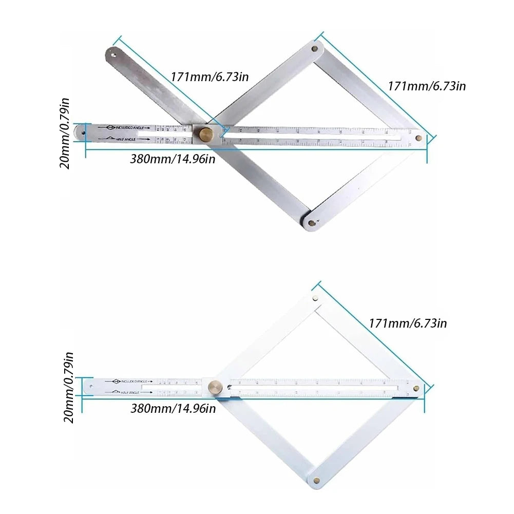 Aluminum Alloy Angle Protractor,Corner Angle Measuring Finder Tool,Protractor Angle Finder Woodworking Measuring Tool