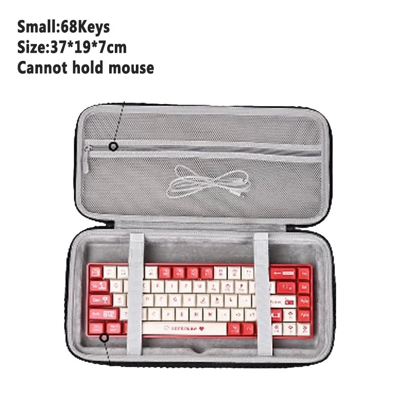 EVA Hard Case Protable Anti-fall Mechanical Keyboard Case Storage Bag Thickened Keyboard Protection Box for 87/68 Keys