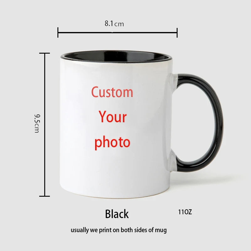 Personalized Your Photo Mug, Custom NAME Logo TEXT Cup, Customize Coffee Mugs, Tea Cups, Mothers Day, Wedding Surprised Gift