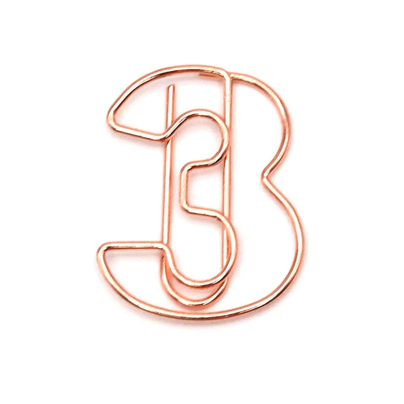 10pcs/Set Metallic Wire-formed 0-9 Number-shaped Paper Clip Bookmarks Paperclips Office Stationery School Supplies