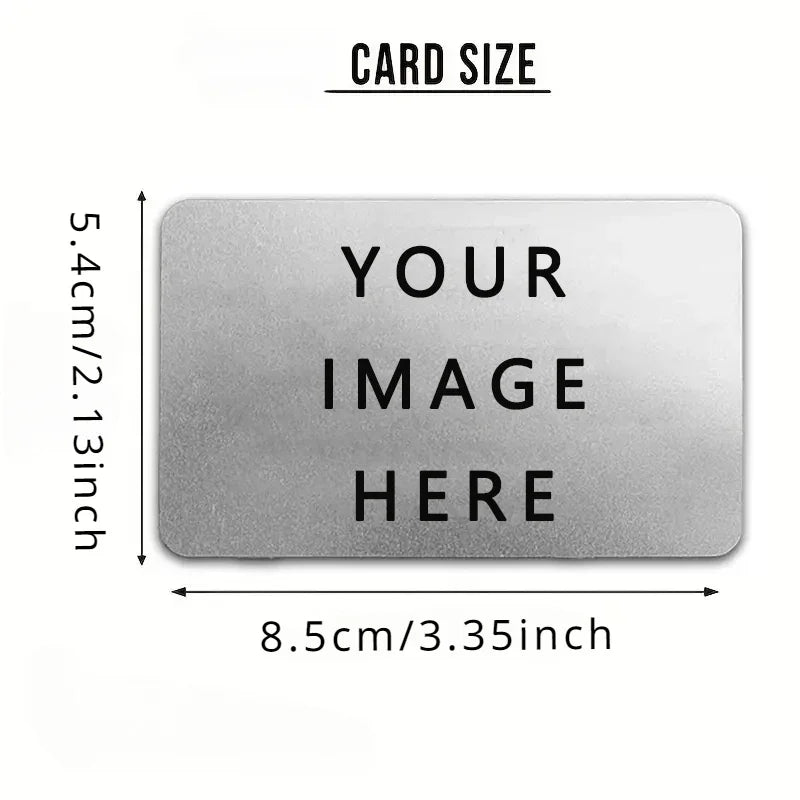 Customized Photo Wallet Card Text VIP Metal Card Personalized Aluminum Sheet Thin Design Picture Business Waterproof Card Gift
