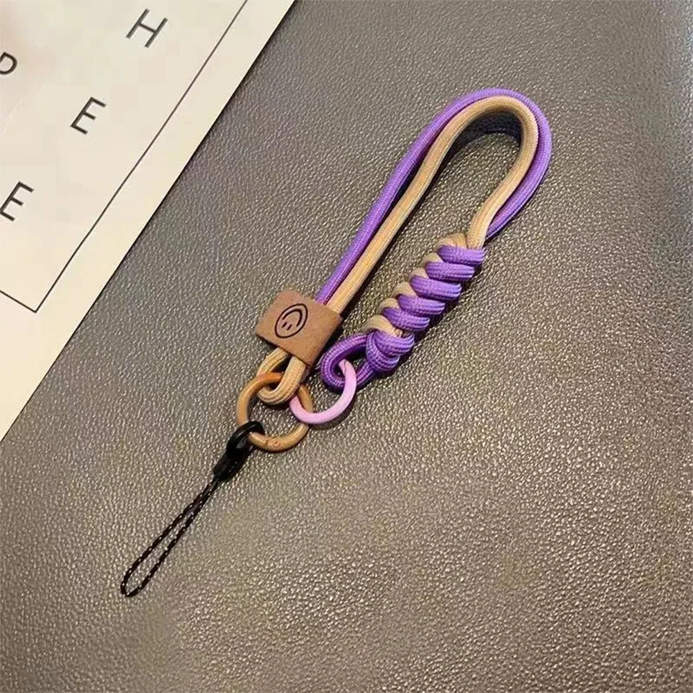 Universal Collision Color Woven Phone Straps Short Handheld Pendant Anti Fall Versatile Wristband Mobile Phone Hanging Rope