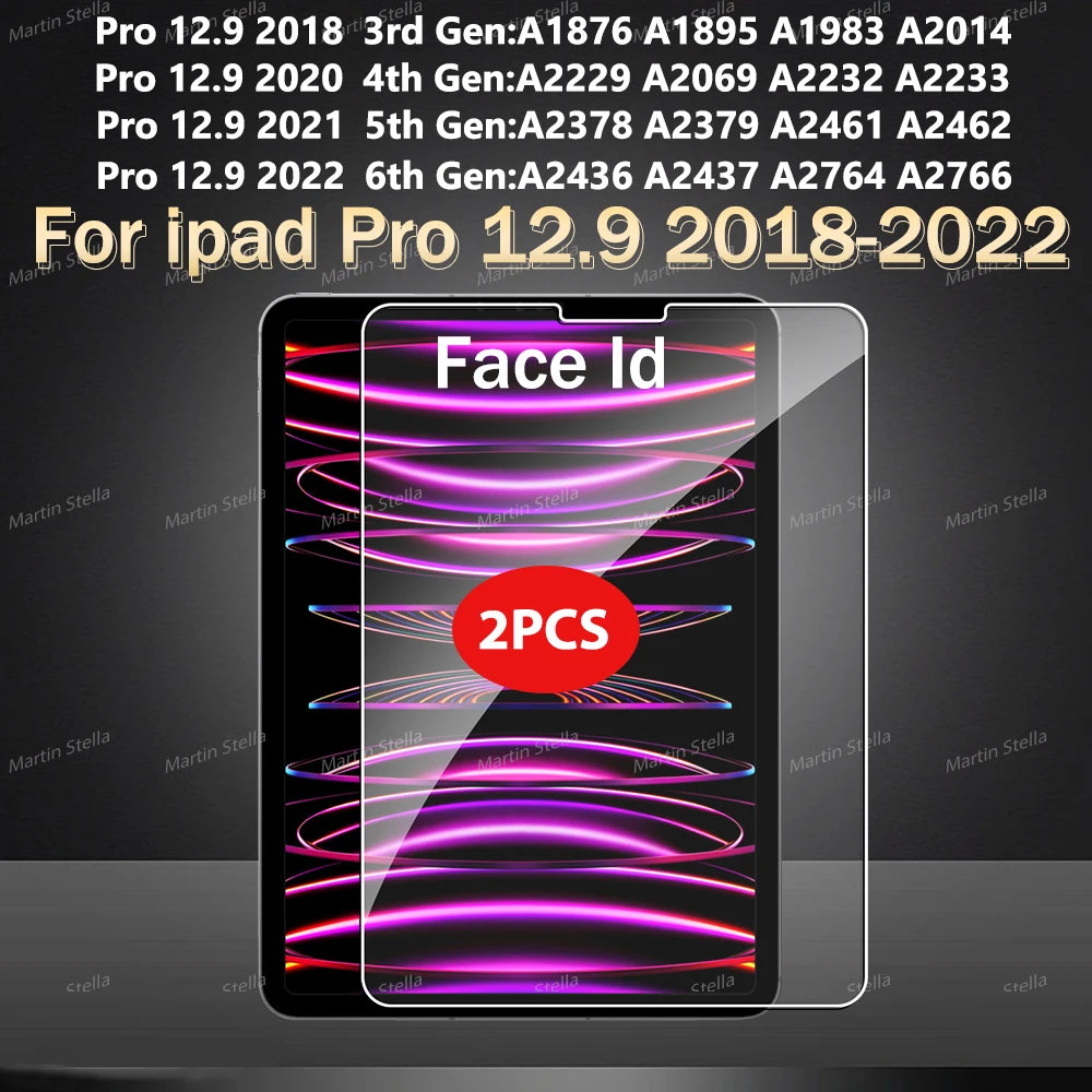 2Pcs Tempered Glass Screen Protector For ipad Pro Air 13 11 2024 M4 M2 Air 5 4 Pro 12.9 11 M3 M5 2025 2026 Film
