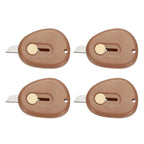 4/8Pcs Mini Box Cutters Retractable Small Utility Knife Portable Cute Letter Envelope Opener with Keychain Hole Office Supplies