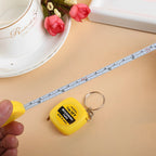Mini Keychain Tape Measure Easy Reading Automatic Retractable Steel Tape Ruler for Woodworking Construction Sites