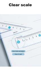 Deli Transparen Soft Ruler Set 4 in 1 Plastic Rulers for Student Drawing Mathematical Geometry School Stationery Curve Ruler