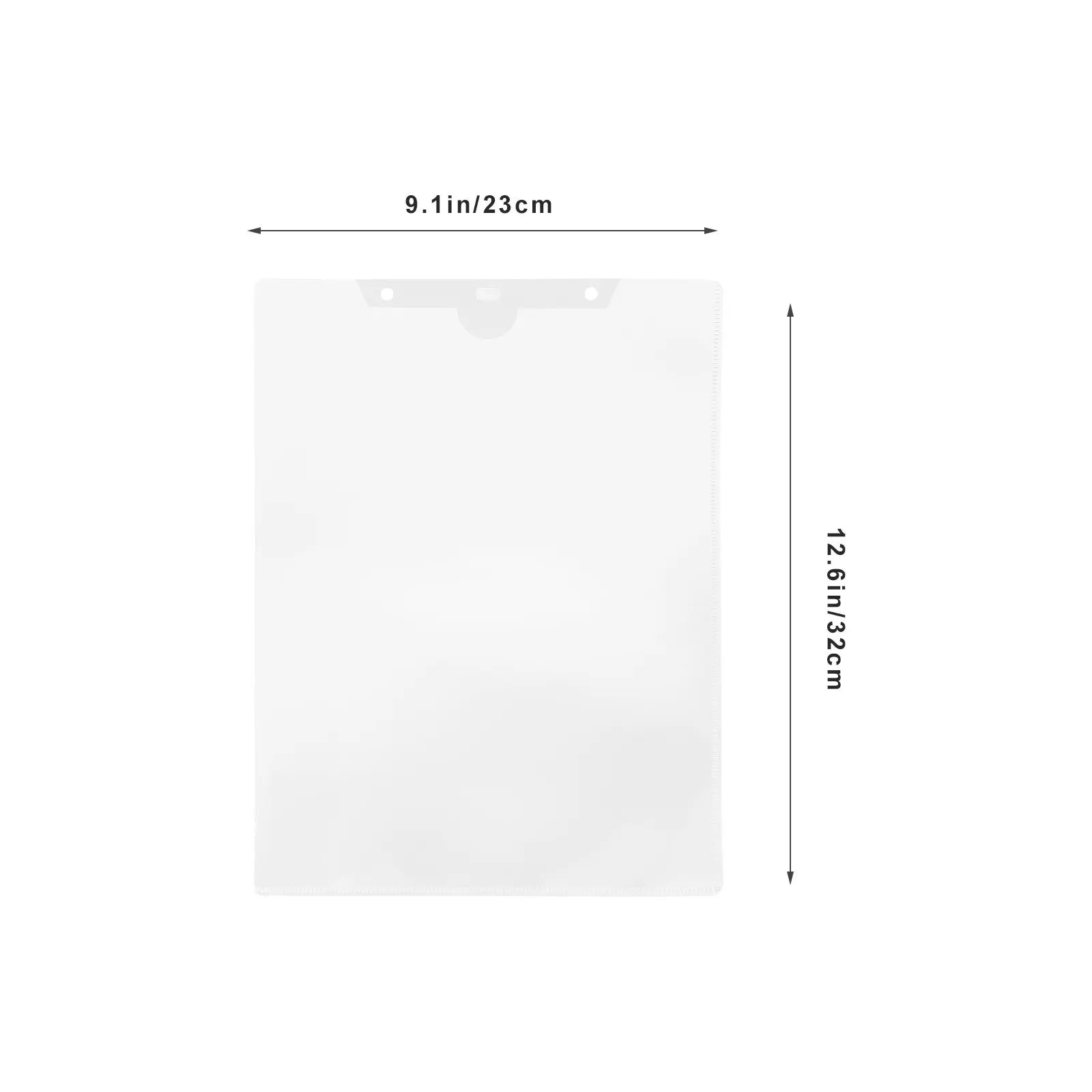 10Pcs Clear PP File Folder Sleeve Hanging Document Organizer for Office Study A4 Paper Storage Portable Transparent File