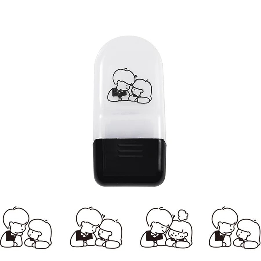 1PC Cartoon Pattern Lace Band Children's Rolling Flower Seal Creative Seal Graffiti Handbook DIY Roller Lace Decoration Band