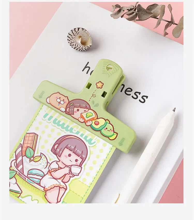Cute Cartoon ABS Paper Clipper Bookmark Binder Multicolor Office Accessories Document Clip School Supplies Kawaii Stationery