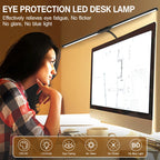 LED Desk Lamp with Clamp Swing Arm Desk Lamps Eye-Caring Dimmable Desk Light with 3 Color Modes and 10 Dimmable led Table lights